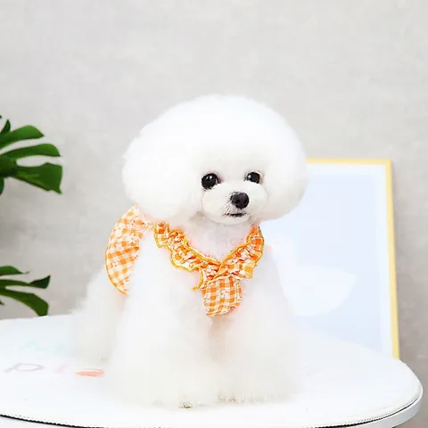 Váy Nơ Kẻ Caro (Tặng kẹp nơ) cho thú cưng - Áo, váy cho chó mèo, thú cưng - Ziềng iu Petshop