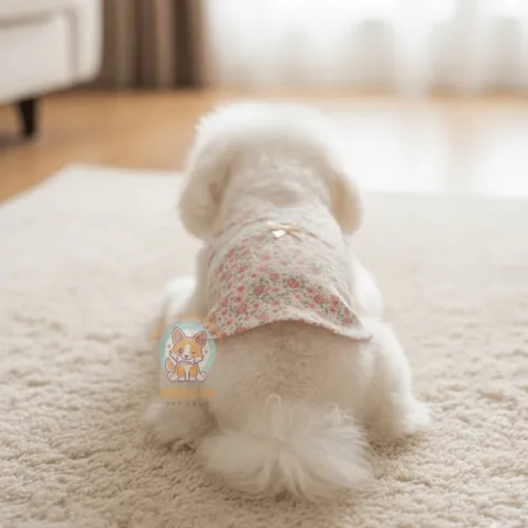 Áo Hoa Nhí Vintage (Tặng kẹp nơ) cho thú cưng - Áo, váy cho chó mèo, thú cưng - Ziềng iu Petshop