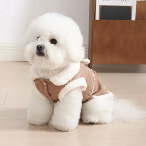 Áo Gile Nơ Da Lộn (Tặng kẹp nơ) cho thú cưng - Áo, váy cho chó mèo, thú cưng - Ziềng iu Petshop