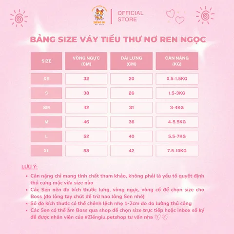 Váy Tiểu Thư Nơ Ren Ngọc (Tặng kẹp nơ) cho thú cưng - Áo, váy cho chó mèo, thú cưng - Ziềng iu Petshop