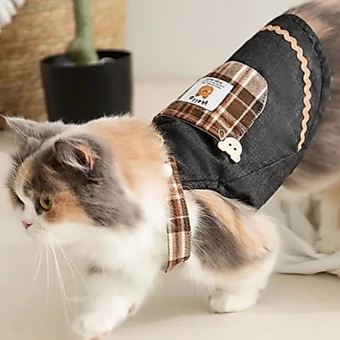 Yếm Jeans Hello cho Pet - Áo, váy cho chó mèo, thú cưng - Ziềng iu Petshop
