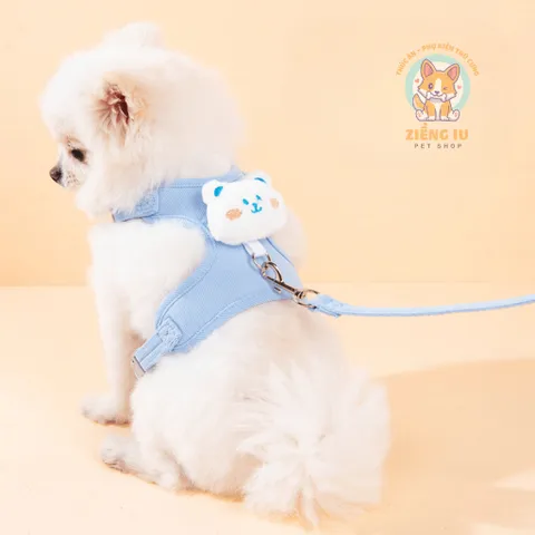 Dây dắt Thỏ Trắng- Dây dắt cho chó mèo, dây dắt thú cưng - Ziềng iu Petshop