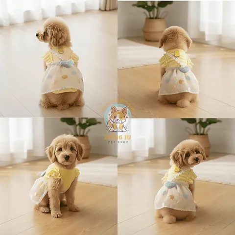 Váy Kẹo Ngọt (Tặng kẹp nơ) cho thú cưng - Áo, váy cho chó mèo, thú cưng - Ziềng iu Petshop