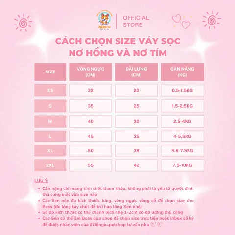 Váy nơ kẻ cho thú cưng (Tặng kẹp nơ) - Áo, váy cho chó mèo, thú cưng - Ziềng iu Petshop