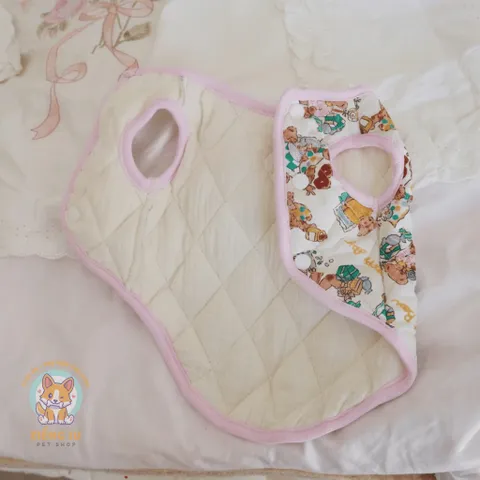 Áo khoác gile Cute chần bông (Tặng kẹp nơ) cho thú cưng - Áo, váy cho chó mèo, thú cưng - Ziềng iu Petshop