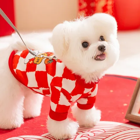 Áo Tết Thỏ Phú Quý (Tặng kẹp nơ) cho thú cưng - Áo, váy cho chó mèo, thú cưng - Ziềng iu Petshop
