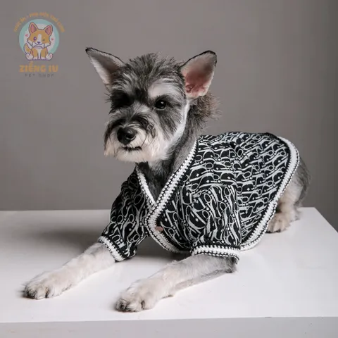 Áo Nỉ Len Cardigan D.i.or (Tặng kẹp nơ) cho thú cưng - Áo, váy cho chó mèo, thú cưng - Ziềng iu Petshop