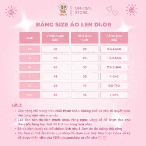 Áo Nỉ Len Cardigan D.i.or (Tặng kẹp nơ) cho thú cưng - Áo, váy cho chó mèo, thú cưng - Ziềng iu Petshop