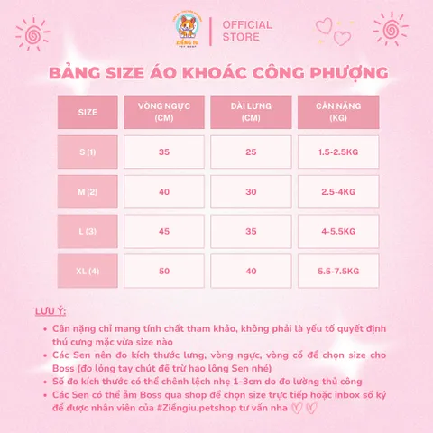 Áo Khoác Công Phượng (Tặng kẹp nơ) cho thú cưng - Áo, váy cho chó mèo, thú cưng - Ziềng iu Petshop