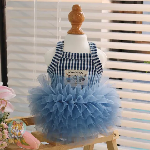 Váy Quý Cô Gingham (Tặng kẹp nơ) - Áo, váy cho chó mèo, thú cưng - Ziềng iu Petshop