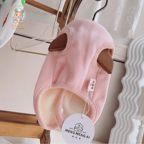 Áo Khoác Gile Bear Hồng (Tặng kẹp nơ) cho thú cưng - Áo, váy cho chó mèo, thú cưng - Ziềng iu Petshop