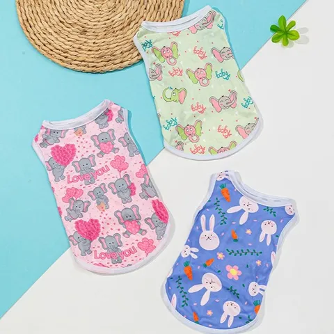 Áo thun hè (nhiều màu) chống rụng lông cho Pet - Áo cho chó mèo, thú cưng - Ziềng iu Petshop