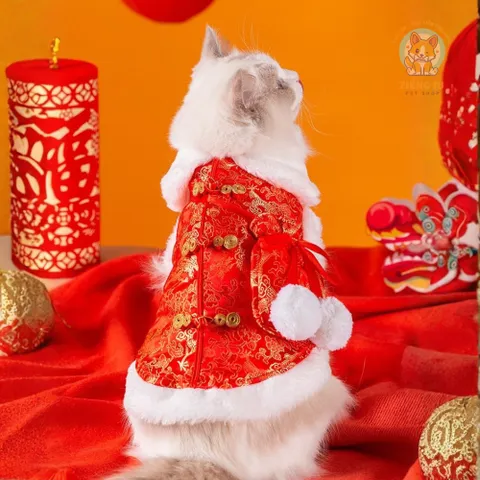 Áo Tết Đại Cát Đại Lợi (Tặng kẹp nơ), Áo Tết cho thú cưng - Áo, váy cho chó mèo, thú cưng - Ziềng iu Petshop