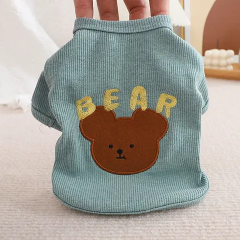Áo Gấu Bear Xanh cho Boss - Áo thun - Áo cho chó mèo, thú cưng - Ziềng iu Petshop