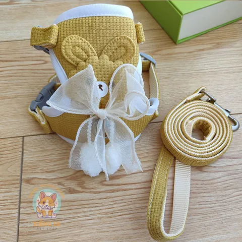 Dây dắt nơ voan Thỏ Ngọc - Dây dắt cho chó mèo, dây dắt thú cưng - Ziềng iu Petshop