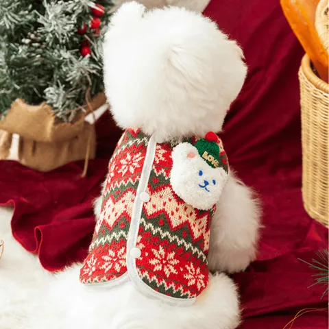 Áo Len Noel lót lông Christmas (Tặng kẹp nơ) cho thú cưng - Áo, váy cho chó mèo, thú cưng - Ziềng iu Petshop