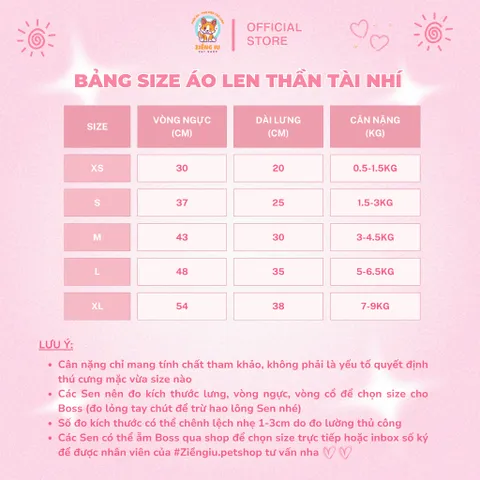 Áo Len Thần Tài Nhí (Tặng kẹp nơ) cho thú cưng - Áo, váy cho chó mèo, thú cưng - Ziềng iu Petshop