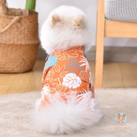 Áo Sơmi Tropical (Tặng kẹp nơ) cho thú cưng - Áo, váy cho chó mèo, thú cưng - Ziềng iu Petshop