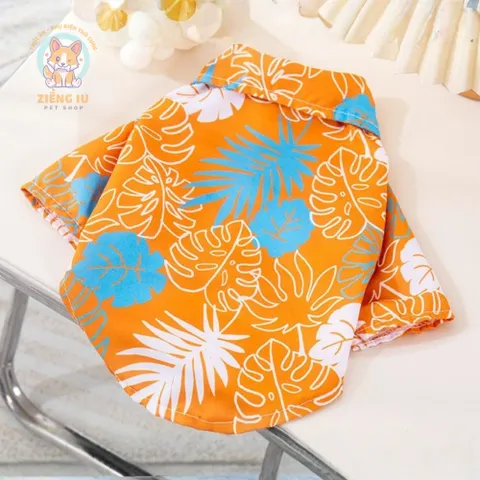 Áo Sơmi Tropical (Tặng kẹp nơ) cho thú cưng - Áo, váy cho chó mèo, thú cưng - Ziềng iu Petshop