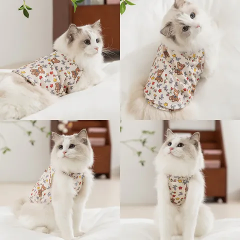 Váy hoa Gấu Teddy (Tặng kẹp nơ) cho thú cưng - Áo, váy cho chó mèo, thú cưng - Ziềng iu Petshop