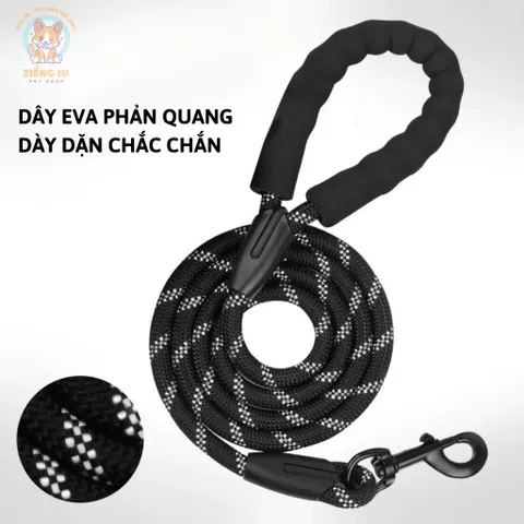 (CÓ SIZE LỚN) Dây dắt STRONGE phản quang cao cấp da lộn - Dây dắt cho chó mèo, thú cưng - Ziềng iu Petshop