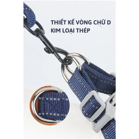(CÓ SIZE LỚN) Dây dắt STRONGE phản quang cao cấp da lộn - Dây dắt cho chó mèo, thú cưng - Ziềng iu Petshop