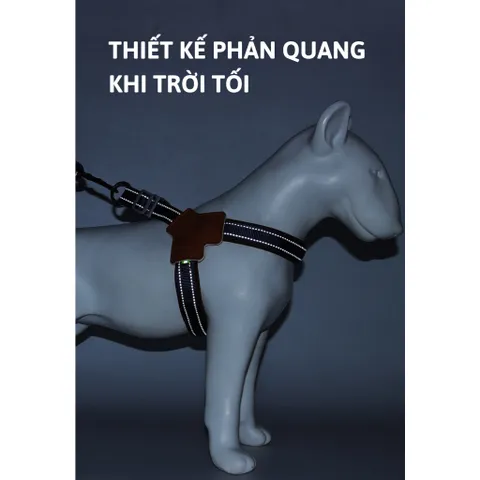 (CÓ SIZE LỚN) Dây dắt STRONGE phản quang cao cấp da lộn - Dây dắt cho chó mèo, thú cưng - Ziềng iu Petshop