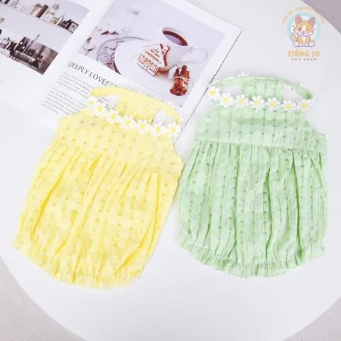 Váy Hoa Cúc (Tặng kẹp nơ) - Áo, váy cho chó mèo, thú cưng - Ziềng iu Petshop