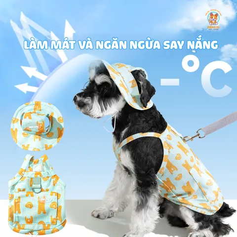 SET áo và mũ Hawaii - Áo, váy cho chó mèo, thú cưng - Ziềng iu Petshop