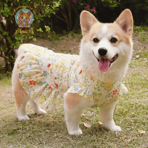 Váy Hoa Xinh (Có Size Lớn) cho thú cưng - Tặng kẹp nơ nhỏ - Áo, váy cho chó mèo, thú cưng - Ziềng iu Petshop
