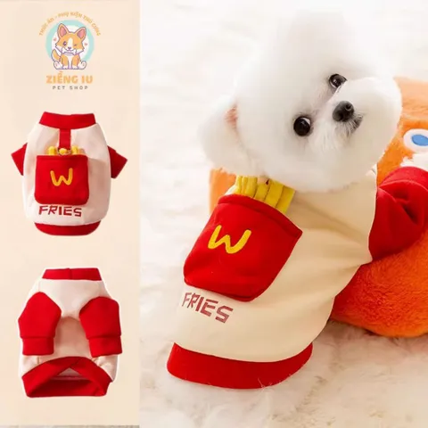 Áo khoai tây chiên W - Áo cho chó mèo, thú cưng - Ziềng iu Petshop