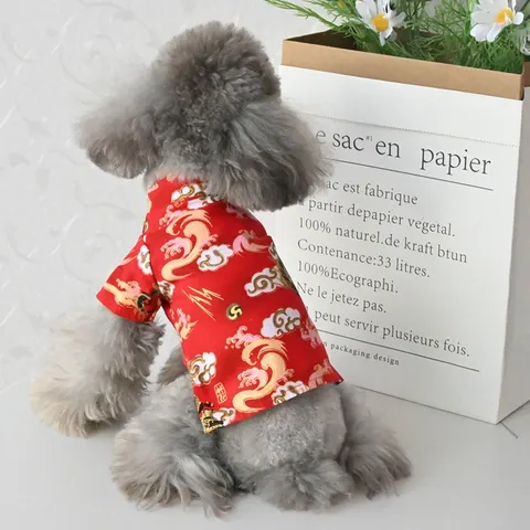 Áo Tết Ngự Long Bào (Tặng kẹp nơ), Áo Tết cho thú cưng - Áo, váy cho chó mèo, thú cưng - Ziềng iu Petshop