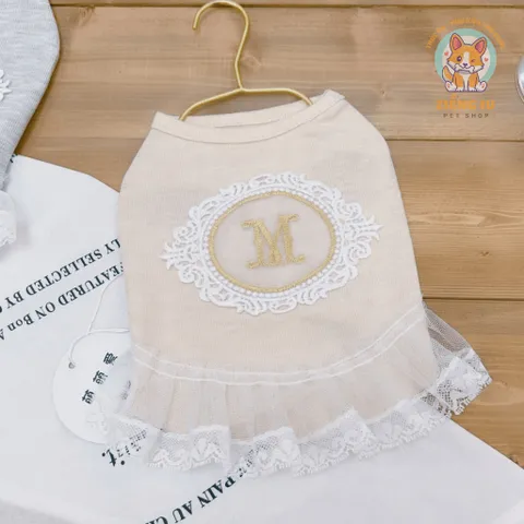 Váy Mơ Mộng cotton ren (Tặng kẹp nơ) cho thú cưng - Áo, váy cho chó mèo, thú cưng - Ziềng iu Petshop