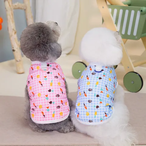 Áo thun kẻ ô Chống Rụng Lông Cho Chó Mèo - Áo, váy cho chó mèo, thú cưng - Ziềng iu Petshop