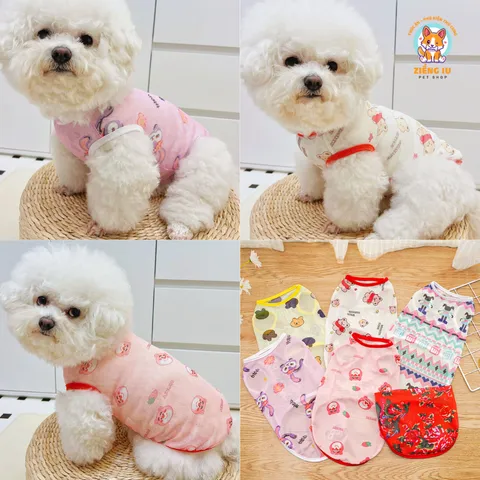 (CÓ SIZE LỚN) Áo Lưới Hè Chống Rụng Lông Cho Chó Mèo - Áo, váy cho chó mèo, thú cưng - Ziềng iu Petshop