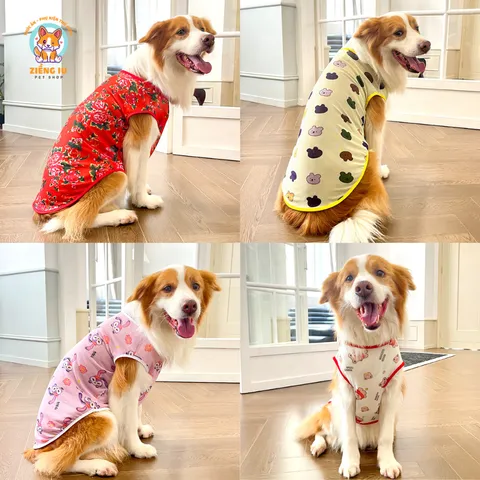 (CÓ SIZE LỚN) Áo Lưới Hè Chống Rụng Lông Cho Chó Mèo - Áo, váy cho chó mèo, thú cưng - Ziềng iu Petshop
