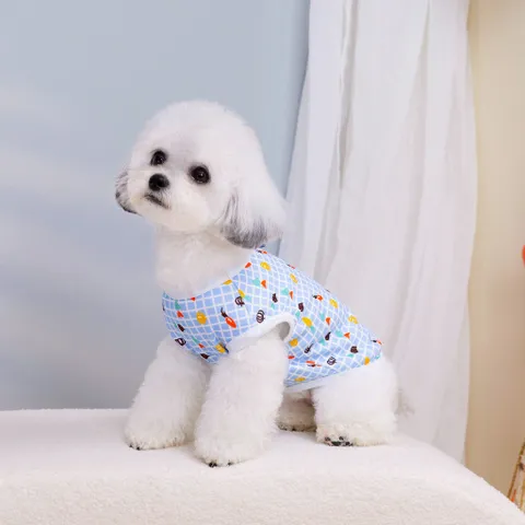 Áo thun kẻ ô Chống Rụng Lông Cho Chó Mèo - Áo, váy cho chó mèo, thú cưng - Ziềng iu Petshop