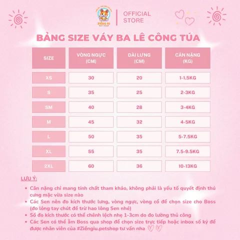 Váy Ba Lê Công Túa (Tặng kẹp nơ) cho thú cưng - Áo, váy cho chó mèo, thú cưng - Ziềng iu Petshop
