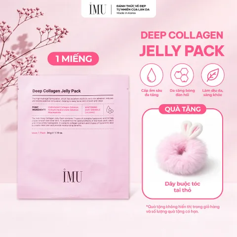 Mặt Nạ Thạch IMU Deep Collagen Jelly Pack Cấp Ẩm, Phục Hồi, Dưỡng Sáng, Ngừa Lão Hóa Mờ Nhăn 34g
