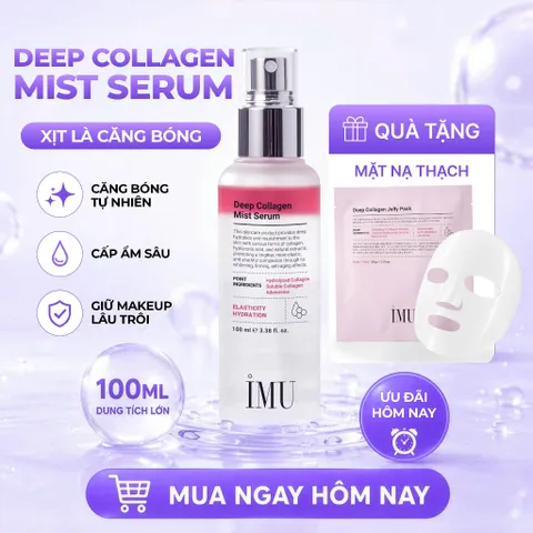 Serum Dạng Xịt IMU Deep Collagen Cấp Ẩm Sâu, Dưỡng Căng Bóng Da, Tăng Đàn Hồi Da 100ml