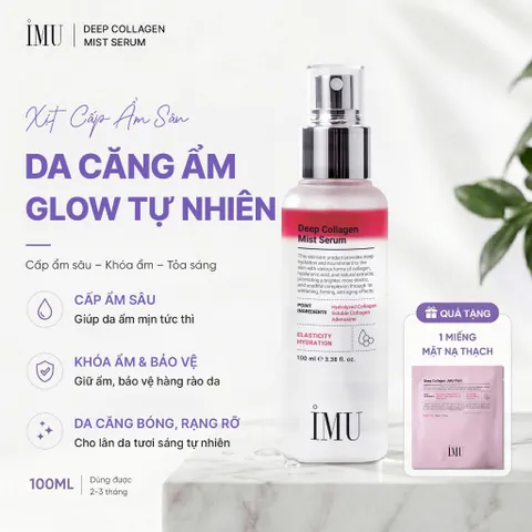 Serum Dạng Xịt IMU Deep Collagen Cấp Ẩm Sâu, Dưỡng Căng Bóng Da, Tăng Đàn Hồi Da 100ml