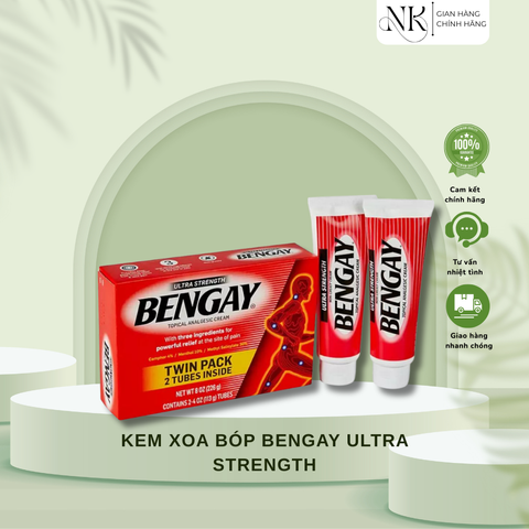 (HÀNG CHÍNH HÃNG MỸ) KEM XOA BÓP BENGAY ULTRA STRENGTH