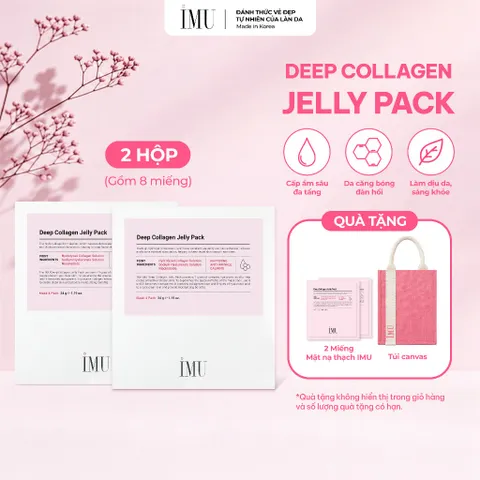 Combo 2 Hộp Mặt Nạ Thạch IMU Deep Collagen Jelly Pack Cấp Ẩm, Phục Hồi, Dưỡng Sáng, Ngừa Lão Hóa