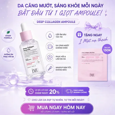 Tinh Chất Serum Phục Hồi IMU Deep Collagen Ampoule Cấp Ẩm Sâu Đa Tầng & Phục Hồi Da Tổn Thương 50ml