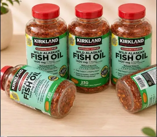 ( HÀNG CHÍNH HÃNG MỸ) VIÊN UỐNG DẦU CÁ ALASKA OMEGA KIRKLAND 1400mg 230 viên