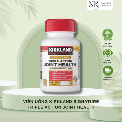 (HÀNG CHÍNH HÃNG MỸ) VIÊN UỐNG XƯƠNG KHỚP KIIRKAND TRIPLE ACTION JOINT HEALTH 110. viên