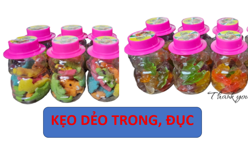 kẹo dẻo hương trái cây vị ngọt, chua dịu hấp dẫn dai dai siêu ngon