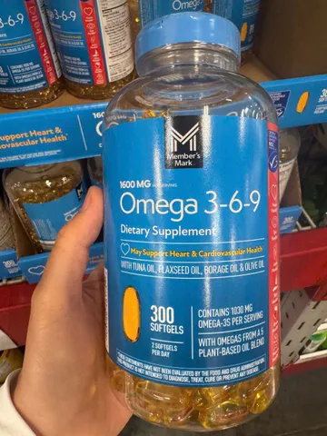 (HÀNG CHÍNH HÃNG MỸ) VIÊN UỐNG OMEGA 3-6-9 MEMBER’S MARK HEART HEALTH 300 viên
