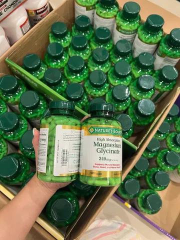 (HÀNG CHÍNH HÃNG MỸ) VIÊN UỐNG MAGNESIUM GLYCINATE 240MG NATURE'S BOUNTY 180 viên
