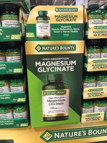 (HÀNG CHÍNH HÃNG MỸ) VIÊN UỐNG MAGNESIUM GLYCINATE 240MG NATURE'S BOUNTY 180 viên